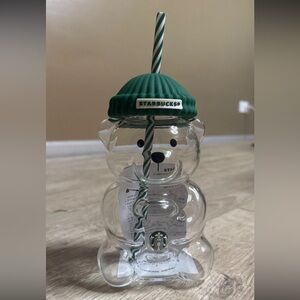 Starbucks Green-Capped Bear Tumbler